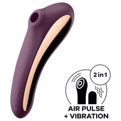   Satisfyer Dual Kiss - 2in1 vibratorius klitoriui ir makščiai - violetinis