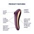 Satisfyer Dual Kiss - 2in1 vibratorius klitoriui ir makščiai - violetinis