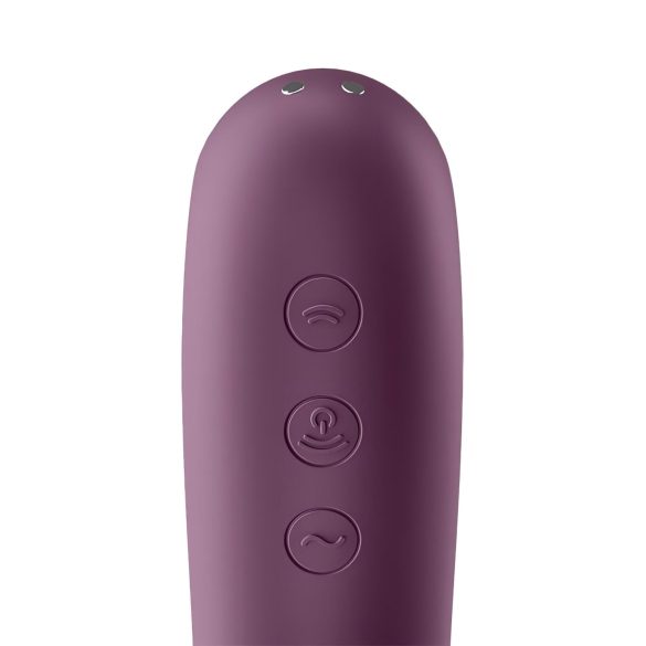 Satisfyer Dual Kiss - 2in1 vibratorius klitoriui ir makščiai - violetinis