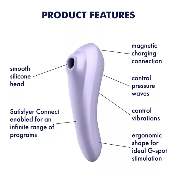 Satisfyer Dual Pleasure - išmanus 2in1 klitorio ir G taško vibratorius