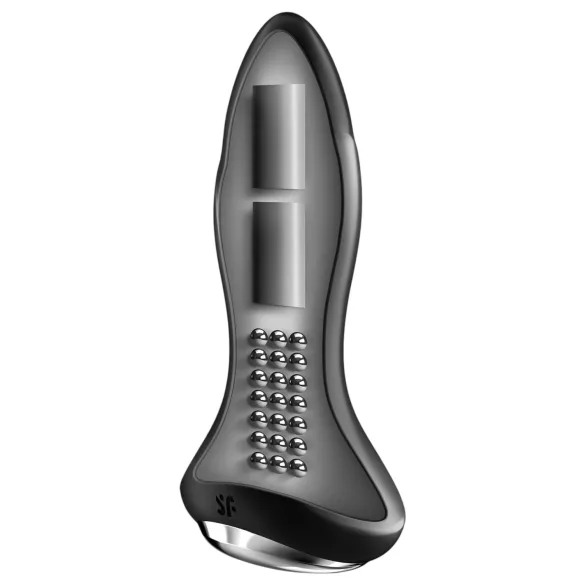 Satisfyer Rotator Plug 1 - analinis kaištis su karoliukais - juodas