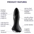 Satisfyer Rotator Plug 1 - analinis kaištis su karoliukais - juodas