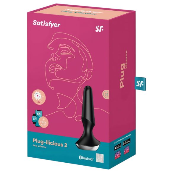 Satisfyer Plug-ilicious 2 - išmanus analinis vibratorius (juodas)