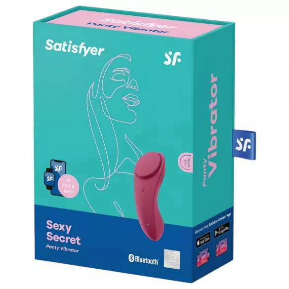 Satisfyer Sexy Secret - programėle valdomas vibruojantis kelnaičių masažuoklis (raudonas)