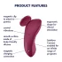Satisfyer Sexy Secret - programėle valdomas vibruojantis kelnaičių masažuoklis (raudonas)