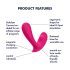 Satisfyer Top Secret – išmanus dvimotoris vibratorius (rožinis)