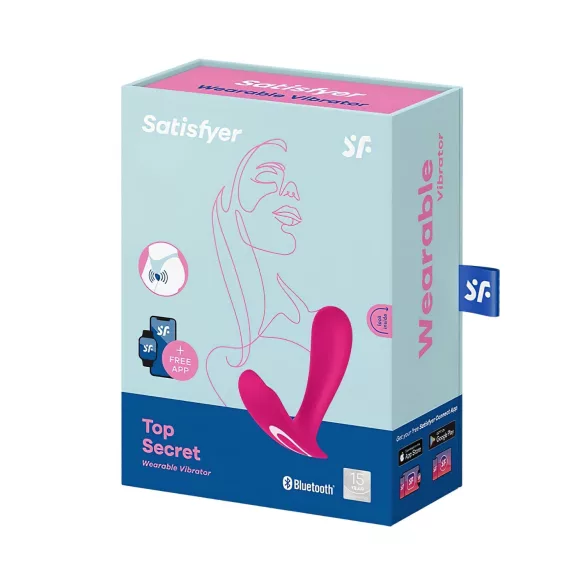 Satisfyer Top Secret - programėle valdomas vibratoriaus kiaušinėlis (rožinis)