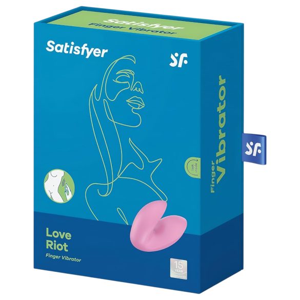 Satisfyer Love Riot - įkraunamas, vandeniui atsparus pirštų vibratorius (rožinis)
