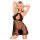 Penthouse Libido Boost - nėriniuotas babydoll ir stringai (juoda) - M/L
