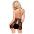 Penthouse Libido Boost - nėriniuotas babydoll ir stringai (juoda) - M/L