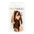 Penthouse Sweet Beast - babydoll rinkinys su rožėmis - juodas - M/L