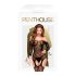 Penthouse Top-Notch - atviras tinklinis komplektas (juodas)