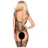 Penthouse Love Bud - juodasis tinklinis nėriniuotas rinkinys - XL