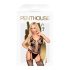 Penthouse Love Bud - juodasis tinklinis nėriniuotas rinkinys - XL