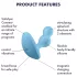 Satisfyer Deep Diver - analinis vibratorius - išmanusis - mėlynas