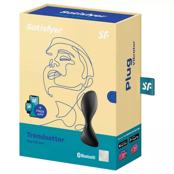 Satisfyer Trendsetter - programėle valdomas analinis vibratorius (juodas)