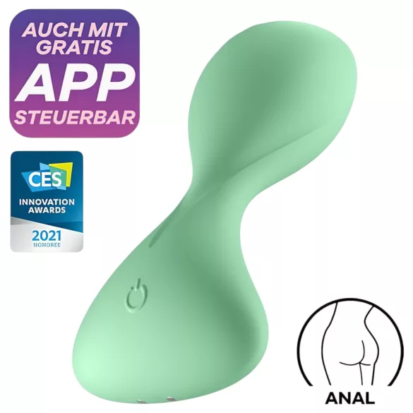 Satisfyer Trendsetter - programėle valdomas analinis vibratorius (žalias)