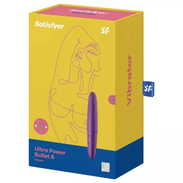 Satisfyer - kulkos vibratorius - įkraunamas, vandeniui atsparus, violetinis