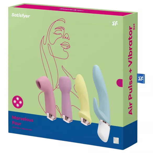 Satisfyer Marvelous Four - vibratorių rinkinys 4 dalių - įkraunamas