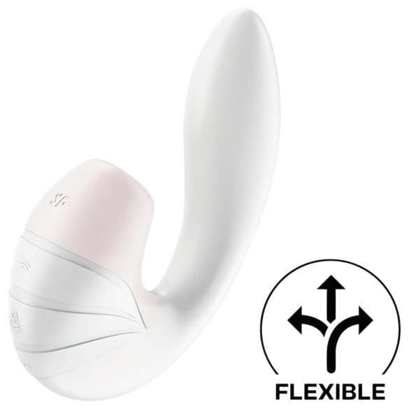 Satisfyer Supernova - įkraunamas 2in1 oro bangų vibratorius (baltas)