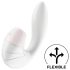 Satisfyer Supernova - įkraunamas 2in1 oro bangų vibratorius (baltas)