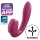 Satisfyer Sunray - įkraunamas 2 in 1 oro pulsacijų vibratorius (raudonas)