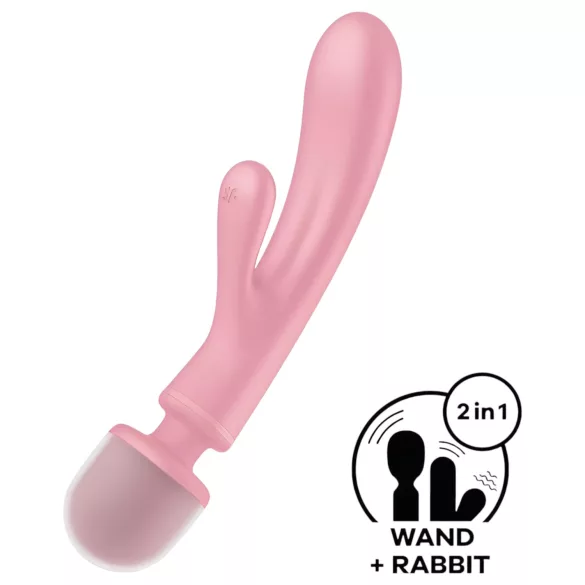 Satisfyer Triple Lover - G taško ir klitorio vibratorius - rožinis