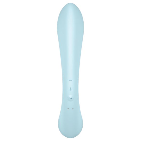 Satisfyer Triple Oh - vibratorius su klitorio atšaka - įkraunamas - mėlynas
