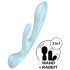 Satisfyer Triple Oh - įkraunamas vibratorius su švelniu klitorio stimuliatoriumi (mėlynas)