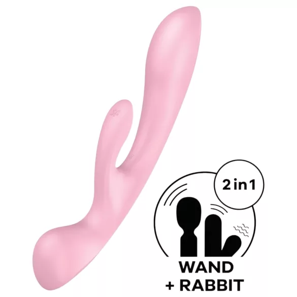 Satisfyer Triple Oh - klitorio ir G taško vibratorius - įkraunamas - rožinis