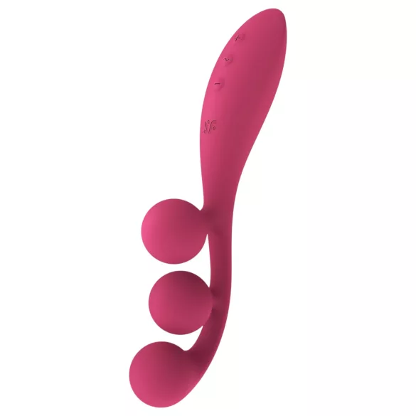 Satisfyer Tri Ball 1 - daugiafunkcis vibratorius - įkraunamas - raudonas