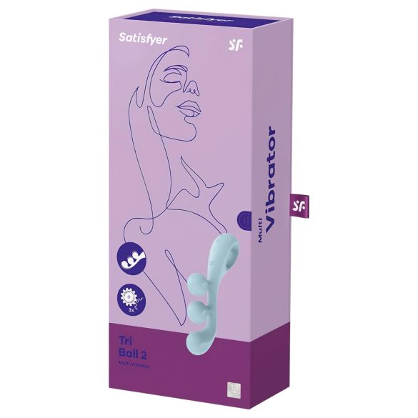 Satisfyer Tri Ball 2 - multifunkcinis vibratorius - mėtų spalvos
