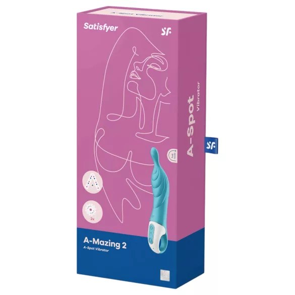 Satisfyer A-Mazing 2 - vibratorius G taškui - įkraunamas - turkio spalvos