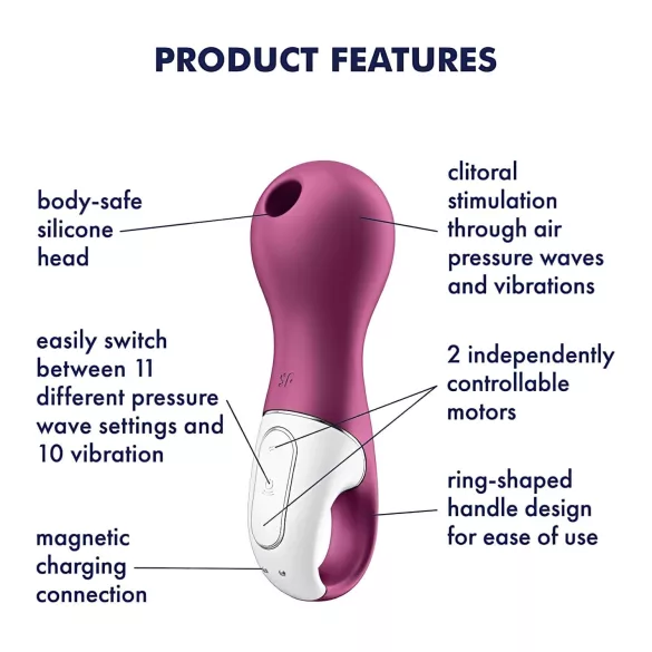 Satisfyer Lucky Libra - klitorinė stimuliatorius su oro bangomis - violetinė