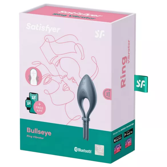 Satisfyer Bullseye - programėle valdoma vibruojanti penio mova vyrams (pilka)