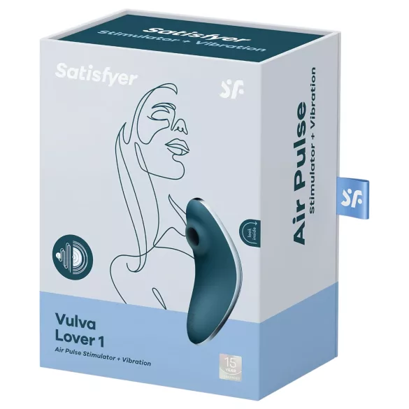Satisfyer Vulva Lover 1 - klitorio stimuliatorius su oro bangomis - mėlynas