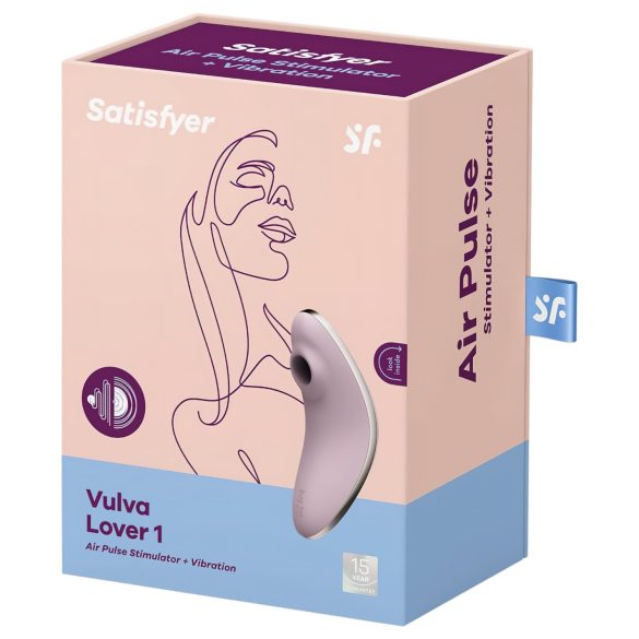Satisfyer Vulva Lover 1 - klitorio stimuliatorius su oro bangomis - violetinis