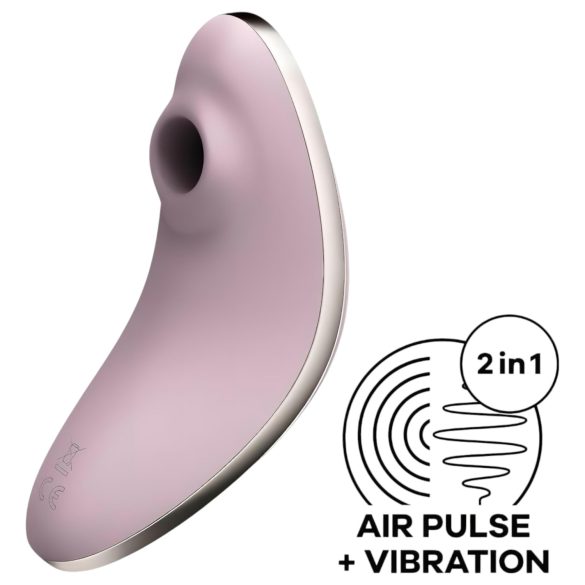Satisfyer Vulva Lover 1 - klitorio stimuliatorius su oro bangomis - violetinis