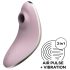 Satisfyer Vulva Lover 1 - klitorio stimuliatorius su oro bangomis - violetinis