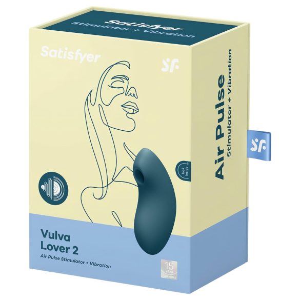 Satisfyer Vulva Lover 2 - klitorinis oro bangų vibratorius - mėlynas