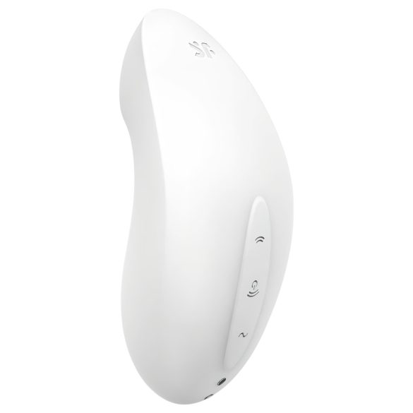 Satisfyer Vulva Lover 2 - klitorio vibratorius su oro bangomis - balta