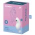Satisfyer Vulva Lover 2 - klitorio vibratorius su oro bangomis - balta