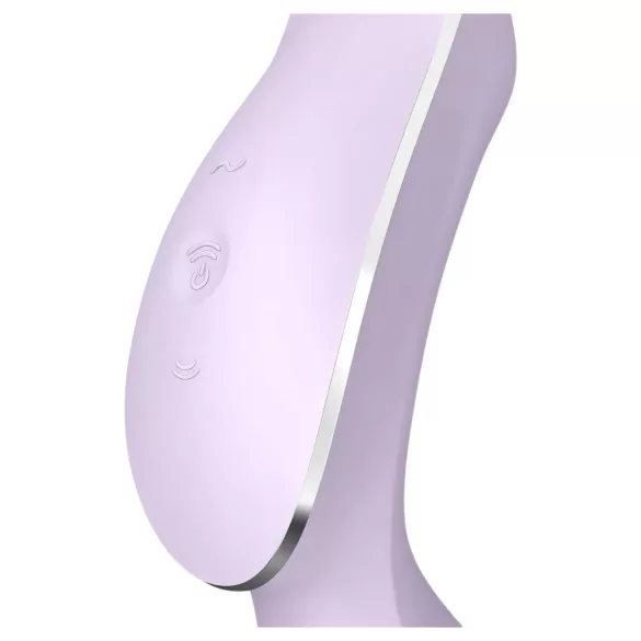 Satisfyer Curvy Trinity 2 - klitorio ir vaginalinis vibratoriaus - purpurinis