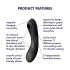 Satisfyer Curvy Trinity 4 - klitorinis ir G taško vibratorius - juodas