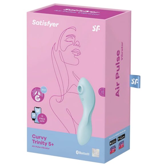 Satisfyer Curvy Trinity 5+ - vibratorius ir klitorio stimuliatorius 2in1