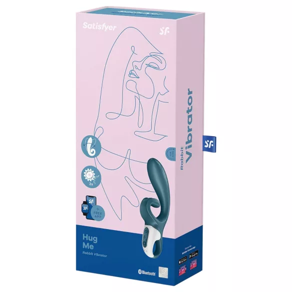 Satisfyer Hug Me - programėle valdomas klitorinis vibratorius su rankenėle (mėlynas)