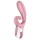 Satisfyer Hug Me - programėle valdoma vibratorius su klitorio atšaka (rožinis)