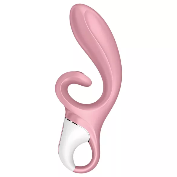 Satisfyer Hug Me - programėle valdoma vibratorius su klitorio atšaka (rožinis)