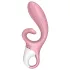 Satisfyer Hug Me - programėle valdoma vibratorius su klitorio atšaka (rožinis)