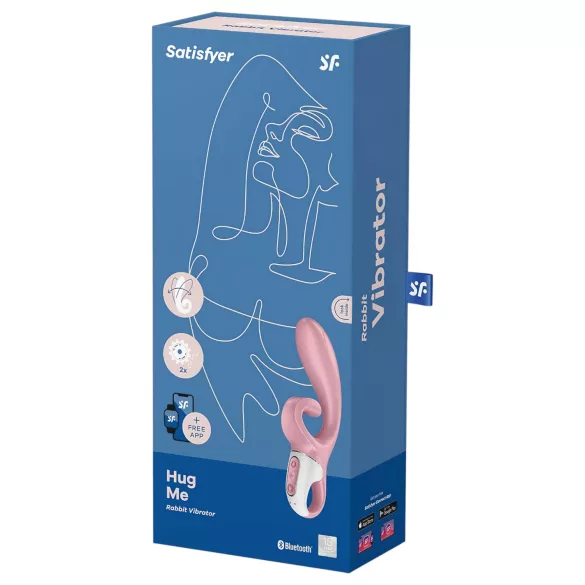 Satisfyer Hug Me - programėle valdoma vibratorius su klitorio atšaka (rožinis)